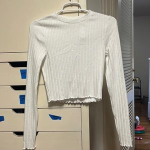 White Longsleeved Cozy Top